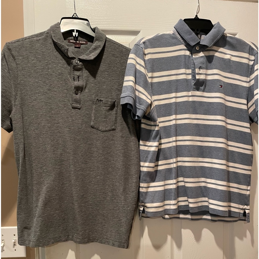 Men’s golf shirts.